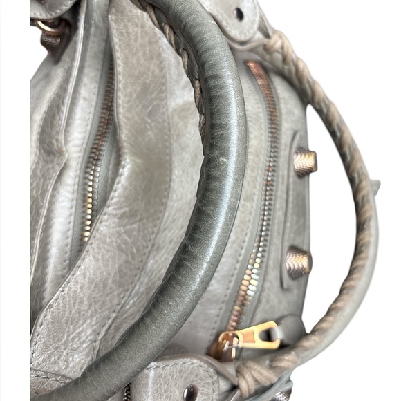 Beautiful Balenciaga taupe leather big 21 rose gold motorcycle purse bag - Picture 4 of 15